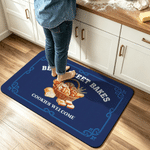 Personalised Creative Baking Element Design Doormat with Text  Kitchen Bakery Use Opening Housewarming Gift for Baker Baking Enthusiast