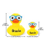 Personalised Funny Cute Resin Yellow Duck with Name Desk Decor Party Birthday Children's Day Gift for Kids Best Friends