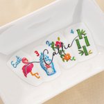Personalized Chinese-Style Floral Ceramic Mahjong Dice Dish with Name Mahjong Game Night Family Gathering Gift for Mahjong Lovers