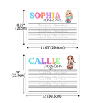 Personalised Cartoon Kid Character Name Tracing Board with Dry-Erase Pen Home Learning Accessory Back to School Birthday Gift for Kids