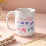 Personalized Fun Mahjong Design Ceramic Mug with Name Tea Coffee Cup Game Night Birthday Gift for Mahjong Enthusiast