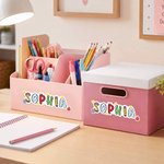 Personalised Star Book Apple School Themed Sticker Sheets with Name Set of 2 Back to School Birthday Gift for Kids Students