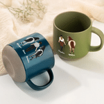 Personalised Western Horse Riding 12 oz Ceramic Coffee Mug with Handle and Name Daily Use Horse Training Gift for Horse Owners Lovers