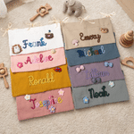 Personalised 100% Cotton Cot Organiser Bag Hanging Storage Car Backseat Pouch Nursery Decor Baby Shower Birthday Gift for Newborn New Parent