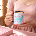 Personalized Fun Mahjong Design Ceramic Mug with Name Tea Coffee Cup Game Night Birthday Gift for Mahjong Enthusiast