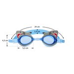 Personalisierte Kinder-Schwimmbrille | 3D-Cartoon-Motive mit Hai | Fisch Krabbe oder Einhorn | mit Namen | Sommer- und Strandgeschenk für Kinder