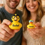 Personalised Funny Cute Resin Yellow Duck with Name Desk Decor Party Birthday Children's Day Gift for Kids Best Friends
