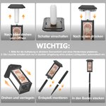 Personalisierte Solar-Gartenleuchte im Mucha-Stil | mit Haustierfoto und Geburtsblume | mit Namen und Datum | Geschenk für Tierbesitzer und Familien