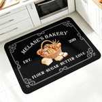 Personalised Creative Baking Element Design Doormat with Text  Kitchen Bakery Use Opening Housewarming Gift for Baker Baking Enthusiast