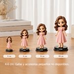 Figura Chibi 3D personalizada con foto base de madera y texto decoración de escritorio regalo de cumpleaños o aniversario para amigos y la familia