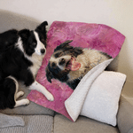 Personalized Multicolour Pet Portrait Soft Pet Blanket with Name Living Room Daily Use Birthday Gift for Pet Owner