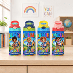 Personalised 3D Pixar Style Cartoon Character 12 oz Insulated Water Bottle with Name Back to School Birthday Gift for Kids Boys