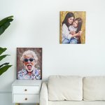 Personalisierte Fotoleinwand im Ölgemälde-Stil mit Rahmen & Namen: Wanddeko Geschenk zum Einzug & Jahrestag