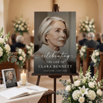 Personalzied Photos Canvas Prints with Name and Date Ship from USA Funeral Ceremony Memorial Service Decor Sympathy Gift for Loss of Loved One