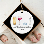 Personalised Beer Baby Bottle Ceramic Ornament with Text and Year Home Decor Baptismal Baby Party Birthday Gift for New Parents