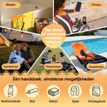Gepersonaliseerd sneldrogend microvezel sport- en strandlaken met wandelaarssilhouet en naam verjaardags- zomervakantiecadeau voor wandelliefhebbers