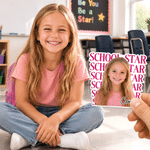 Personalised Multicolour School Star Class Champ Kid Photo Stickers with Name Back to School Birthday Gift Gift for Kids Students