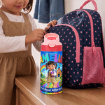 Personalised 3D Pixar Style Cartoon Character 12 oz Insulated Water Bottle with Name Back to School Birthday Gift for Kids Boys