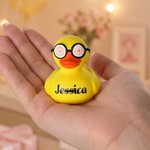 Personalised Funny Cute Resin Yellow Duck with Name Desk Decor Party Birthday Children's Day Gift for Kids Best Friends
