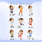 Personalized Cartoon Soccer Player Photo Quick Dry Oversized Beach Towel with Name Summer Vacation Beach Party Birthday Gift for Soccer Player Lover