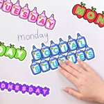 Personalised Star Apple Teacher Elements Whiteboard Magnet with Text Interactive Teaching Tool Back to School Gift for Teachers