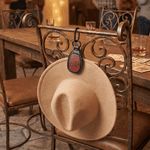 Spersonalizowana klipsowa ozdoba do kapelusza kowbojskiego w stylu retro western, wykonana ze skóry PU, z napisem lub zdjęciem – akcesorium podróżne, prezent urodzinowy dla kowboja