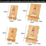 Personalised Cartoon Office Character Wooden Phone Holder with Name Office Daily Use Birthday Gift for Colleague Office Worker