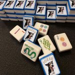 Personalized Cute Pet Photo Mahjong Sticker Party Use Mahjong Game Night Birthday Gift for Mahjong Lovers Pet Owners