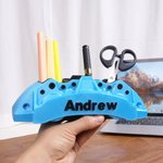 Personalized 3D Printed Brake Caliper-Shaped Pen Holder with Text Desk Office Decor Birthday Gift for Car Enthusiast Engineer
