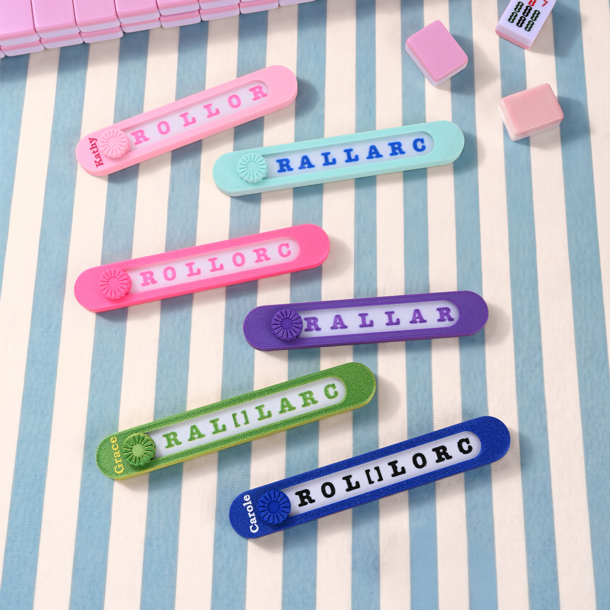 Personalisierter, rutschfester, magnetischer Mahjong-Charleston-Tracker mit Text – Mahjong-Club-Spieleabend-Geschenk für Mahjong-Liebhaber