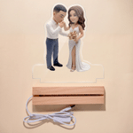 Personalised Couple Photo Acrylic LED Night Light with Text and Date Home Decor Wedding Anniversary Birthday Gift for Couple Newlywed
