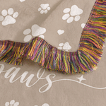 Personalized Pet Photo Angel Halo Wings Soft Tassel Throw Blanket with Name and Year Home Decor Pet Loss Memorial Gift for Pet Owner