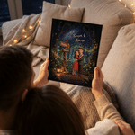 Personalized Photo Canvas Poster Flameless Painting Framed Painting with Name Anniversary Valentine's Day Gift for Couple