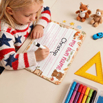 Personalised Rainbow Mermaid Construction Lorry Tracing Board with Dry-Erase Pen Home Learning Accessory Back to School Birthday Gift for Kids