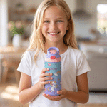 Personalised Cartoon Fantasy Unicorn 12 oz Insulated Kid Water Bottle with Name Back to School Daily Use Birthday Gift for Boys Girls