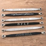 Varilla de cambio personalizado estilo clásico y resistente con texto accesorio para uso diario regalo de cumpleaños para amantes de las motos