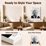 Personalzied Photos Canvas Prints with Name and Date Ship from USA Funeral Ceremony Memorial Service Decor Sympathy Gift for Loss of Loved One