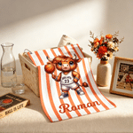 Personalized Sports Highland Cow Super Absorbent Sports Towel with Name and Hanging Clip Birthday Team Gift for Highland Cow Lovers Sports Lovers