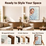 Personalised Baby Oil Portrait Photo Canvas Print with Title and Name Wall Decor Birthday Baby Shower Gift for Newborns
