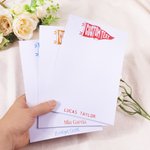 Personalised Pennant School Notepad with 50/100 Pages Name and Text Daily Use Back to School Season Gift for Students