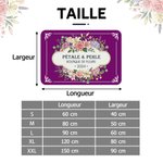 Paillasson antidérapant pesonnalisé avec texte - Style de fleurs rétro - Cadeau pensaison de crémaillère pour fleuriste amoureux des fleurs