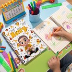 Personalized Fantasy Unicorn Space Dinosaur Cartoon Kid A5 Spiral Notebook with Name Back to School Birthday Gift for Boys Girls