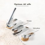 Sello en seco personalizado embosador con logo y texto para libros y sobres regalo de cumpleaños para escritores y amantes de la lectura