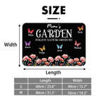 Personalized Garden 1-6 Butterflies Birth Flower Doormat with Name Garden Decor Grandparent's Day Birthday Gift for Family Grandma Grandpa