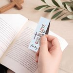 Personalised Bible Verse Magnetic Bookmark Clip with Name Religious Baptism Birthday Back to School Gift for Christians Book Lovers Students