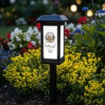 Personalised Forever in My Hearts Waterproof Photo Solar Garden Light with Name and Year Garden Decor Memorial Sympathy Gift for Family Friend
