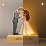 Personalised Couple Photo Acrylic LED Night Light with Text and Date Home Decor Wedding Anniversary Birthday Gift for Couple Newlywed