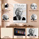 Personalzied Photos Canvas Prints with Name and Date Ship from USA Funeral Ceremony Memorial Service Decor Sympathy Gift for Loss of Loved One