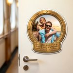 Personalisierter Kreuzfahrt-Bullaugen-Kühlschrankmagnet mit Foto und Text | Haus Deko | Sommerurlaub Reisen Geburtstag Geschenk für Paare