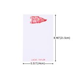 Personalised Pennant School Notepad with 50/100 Pages Name and Text Daily Use Back to School Season Gift for Students